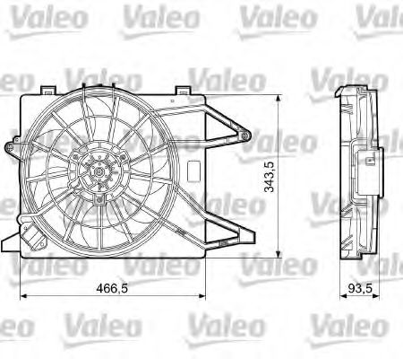 698185 Ventilator, radiator VALEO 