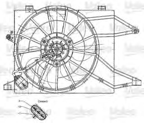 698344 Ventilator, radiator VALEO 
