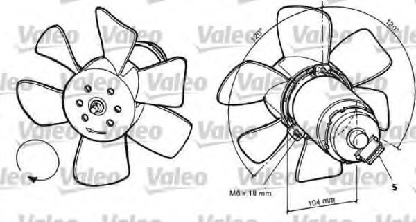 698368 Ventilator, radiator VALEO 