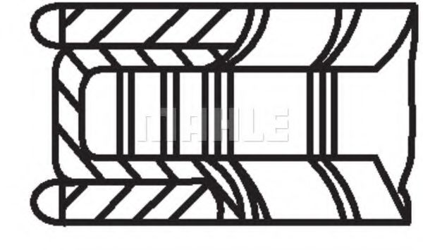 001 06 N0 Set segmenti piston MAHLE ORIGINAL 