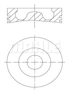 028 02 02 Piston MAHLE ORIGINAL 