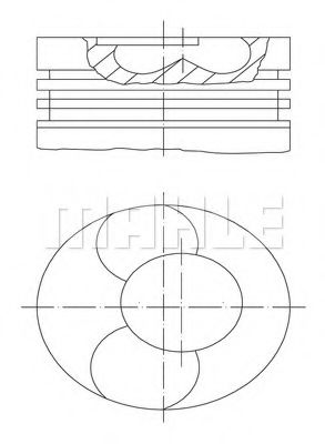 028 PI 00112 001 Piston MAHLE ORIGINAL 