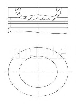 028 PI 00116 000 Piston MAHLE ORIGINAL 