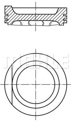 034 75 02 Piston MAHLE ORIGINAL 