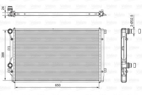 701540 Radiator, racire motor VALEO 