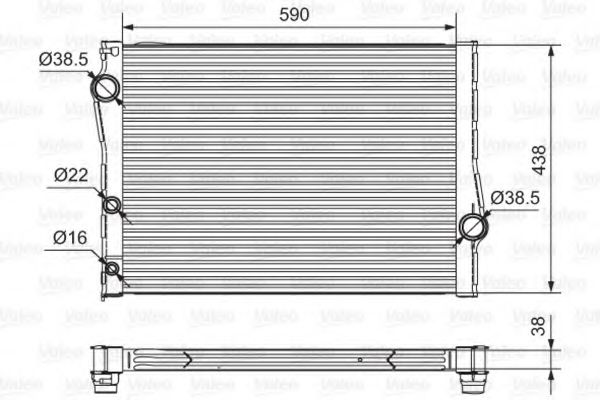 701549 Radiator, racire motor VALEO 
