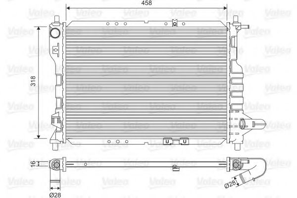 701598 Radiator, racire motor VALEO 