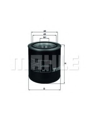 AL 24 Element filtrant uscator aer, compresor MAHLE ORIGINAL 