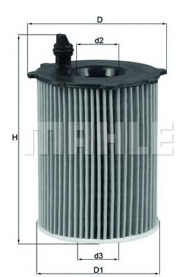 OX 171/2D1 Filtru ulei MAHLE ORIGINAL 
