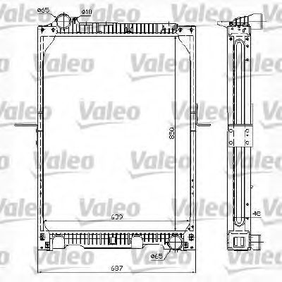 732989 Radiator, racire motor VALEO 