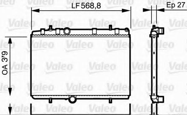 734338 Radiator, racire motor VALEO 