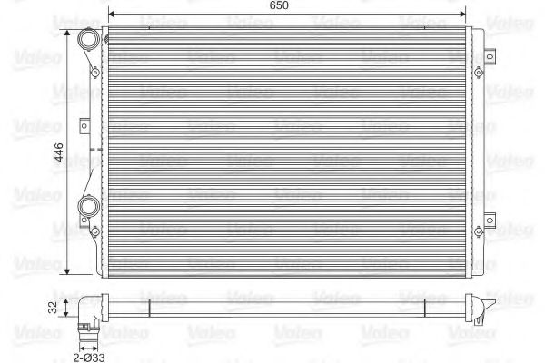 734413 Radiator, racire motor VALEO 