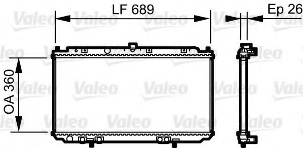 735061 Radiator, racire motor VALEO 