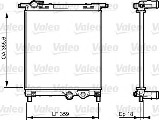 735469 Radiator, racire motor VALEO 