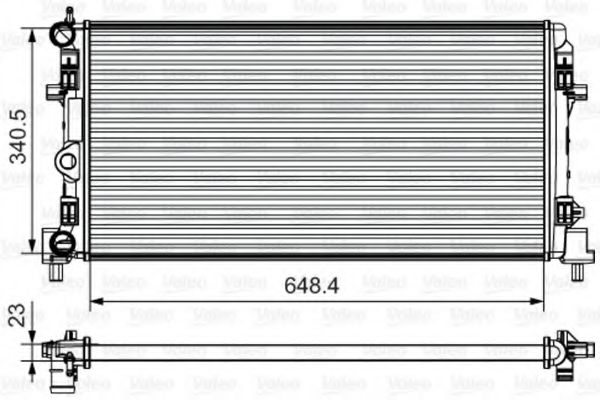 735554 Radiator, racire motor VALEO 