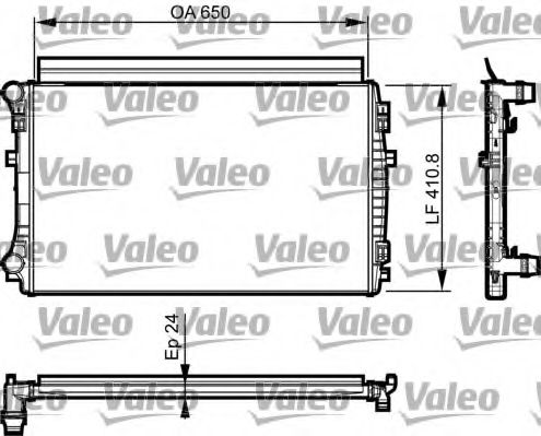735558 Radiator, racire motor VALEO 