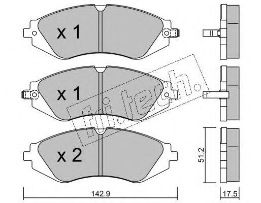 set placute frana,frana disc