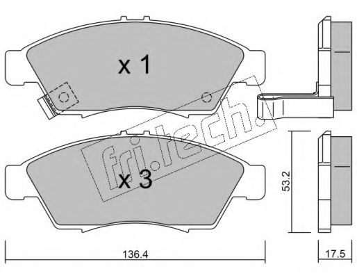 set placute frana,frana disc
