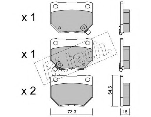 set placute frana,frana disc