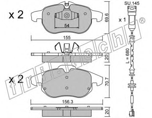 556.4W set placute frana,frana disc fri.tech. 