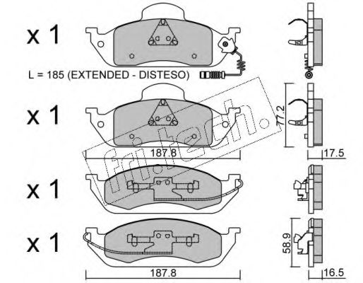 set placute frana,frana disc