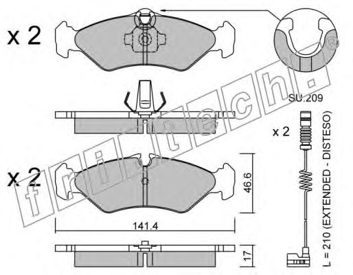 set placute frana,frana disc