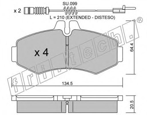 set placute frana,frana disc