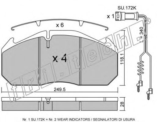 602.1W set placute frana,frana disc fri.tech. 