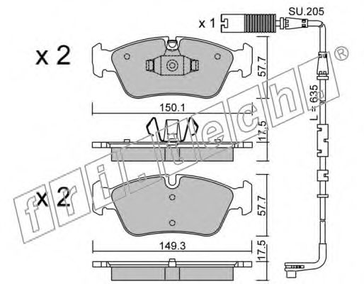 set placute frana,frana disc