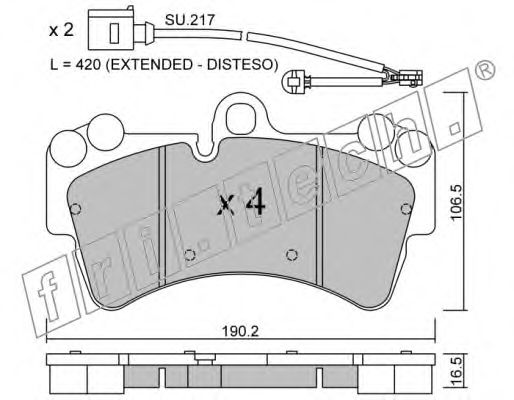 set placute frana,frana disc