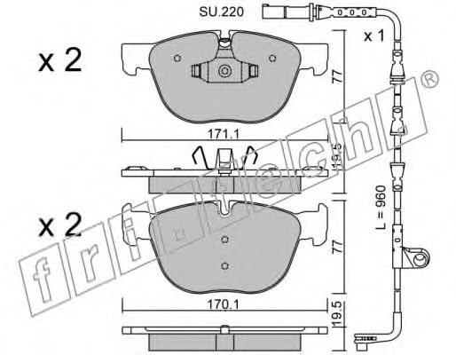 set placute frana,frana disc