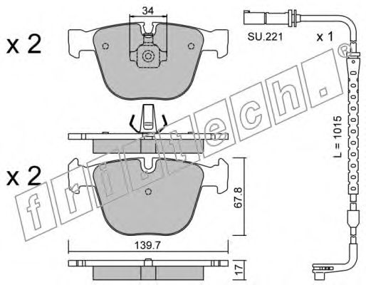 set placute frana,frana disc