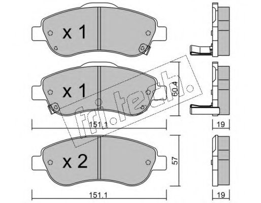 set placute frana,frana disc