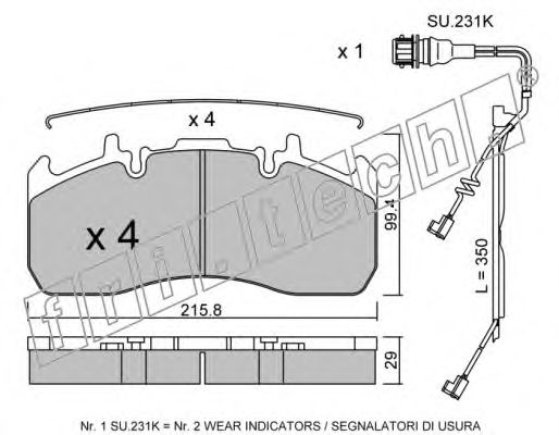 set placute frana,frana disc