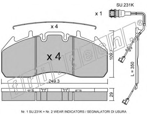 set placute frana,frana disc