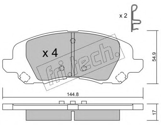 set placute frana,frana disc
