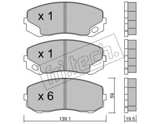 set placute frana,frana disc