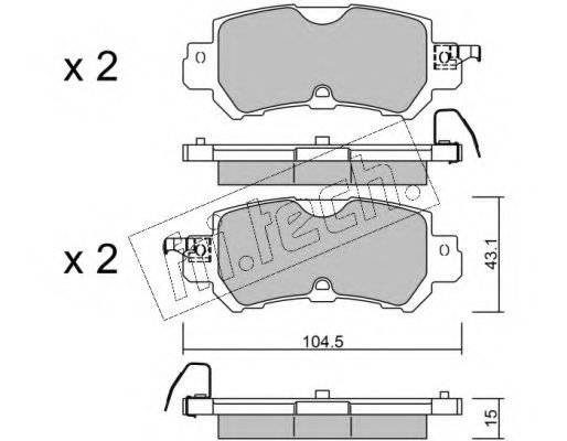set placute frana,frana disc