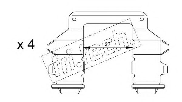 Set accesorii, placute frana