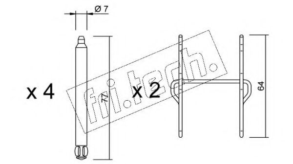 Set accesorii, placute frana