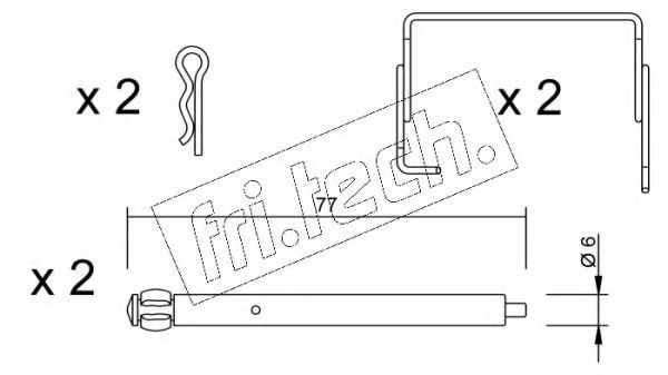 Set accesorii, placute frana