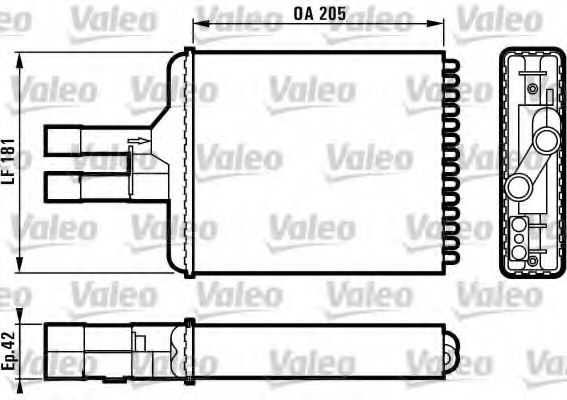 812117 Schimbator caldura, incalzire habitaclu VALEO 