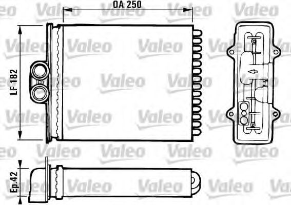 812118 Schimbator caldura, incalzire habitaclu VALEO 