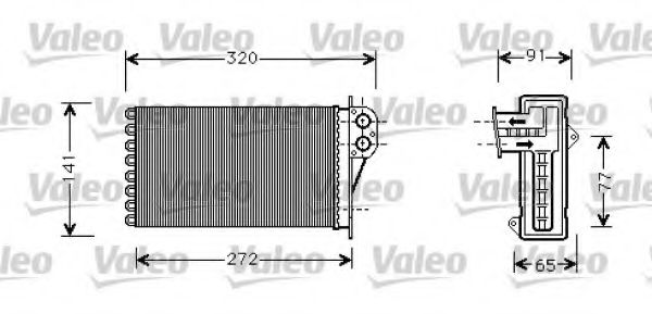 812221 Schimbator caldura, incalzire habitaclu VALEO 