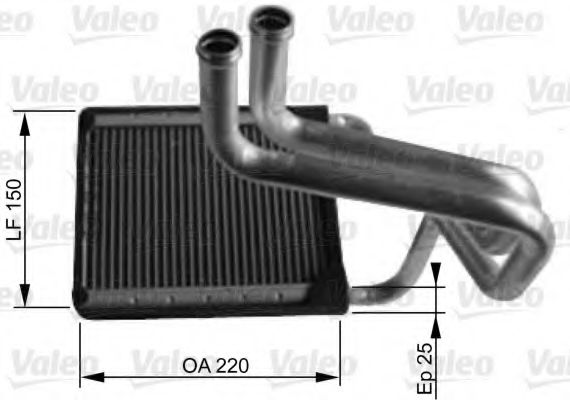 812430 Schimbator caldura, incalzire habitaclu VALEO 