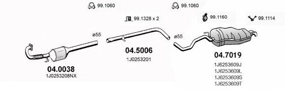 ART0235 Sistem de esapament ASSO 