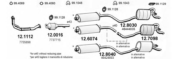 ART0870 Sistem de esapament ASSO 