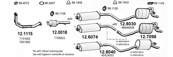 ART0875 Sistem de esapament ASSO 