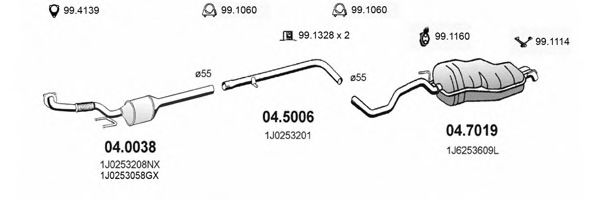 ART2376 Sistem de esapament ASSO 