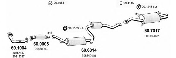 ART2483 Sistem de esapament ASSO 